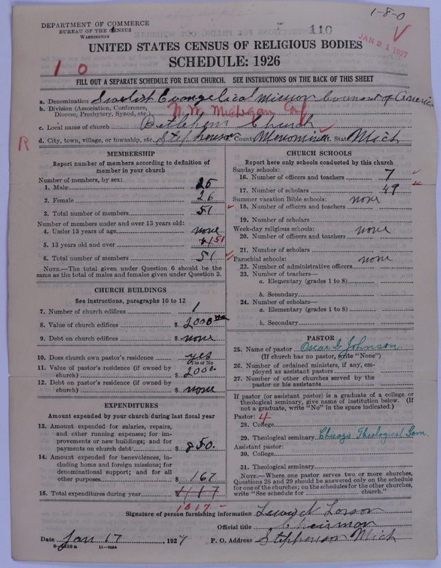 Scan of Swedish Evangelical Mission Covenant of America: 110