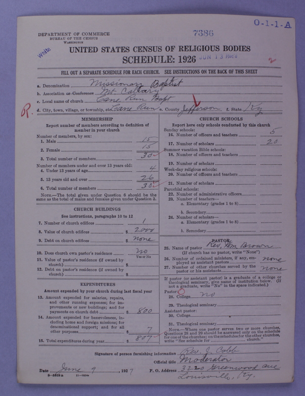 Scan of Negro Baptists: 7386