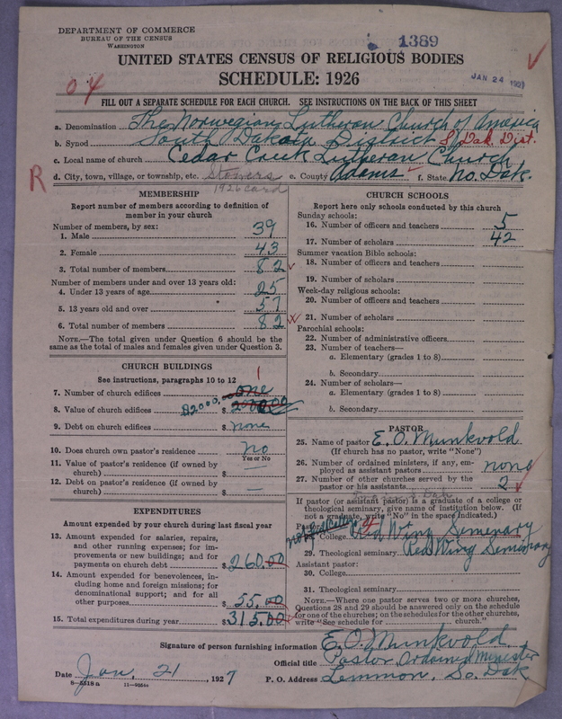 Scan of Norwegian Lutheran Church of America: 1389