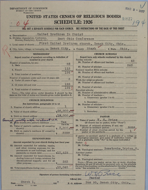 Scan of Church of the United Brethren in Christ: 1027