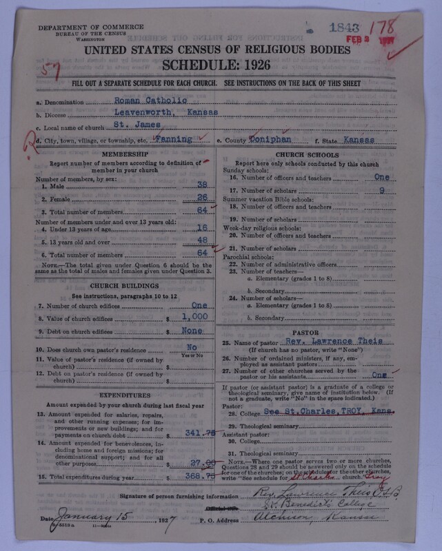 Scan of Roman Catholic Church: 1843