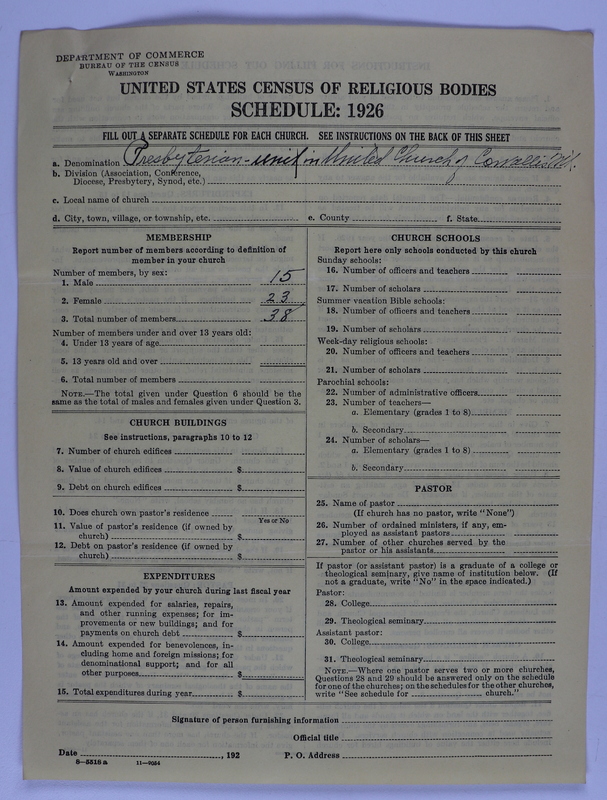 Scan of Federated Churches:
