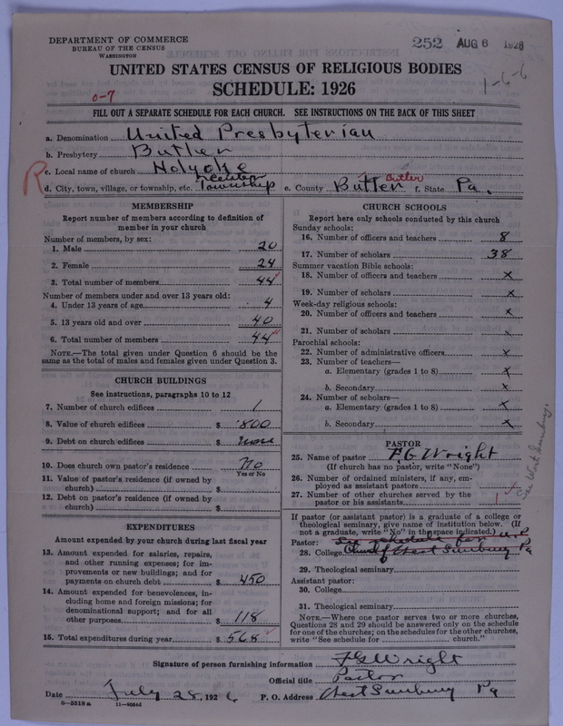 Scan of United Presbyterian Church of North America: 252