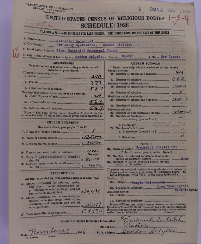 Scan of Methodist Episcopal Church: 3212