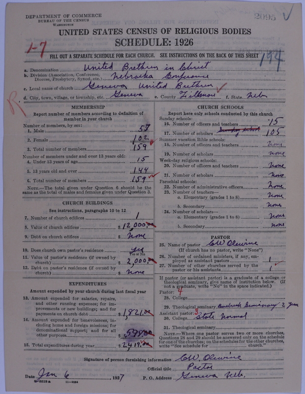 Scan of Church of the United Brethren in Christ: 2095