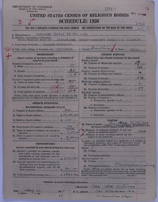 Scan of Reformed Church in the United States: 1016