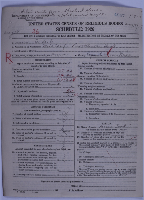 Scan of African Methodist Episcopal Church: 4947