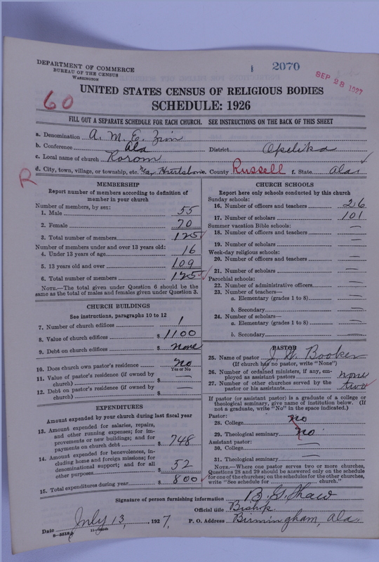 Scan of African Methodist Episcopal Zion Church: 2070