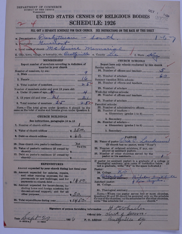 Scan of Presbyterian Church in the United States: 2072