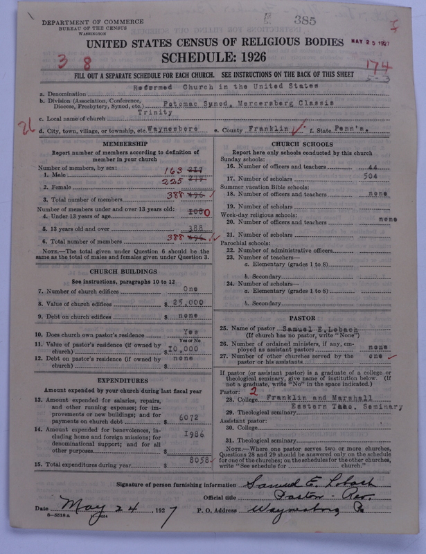 Scan of Reformed Church in the United States: 385
