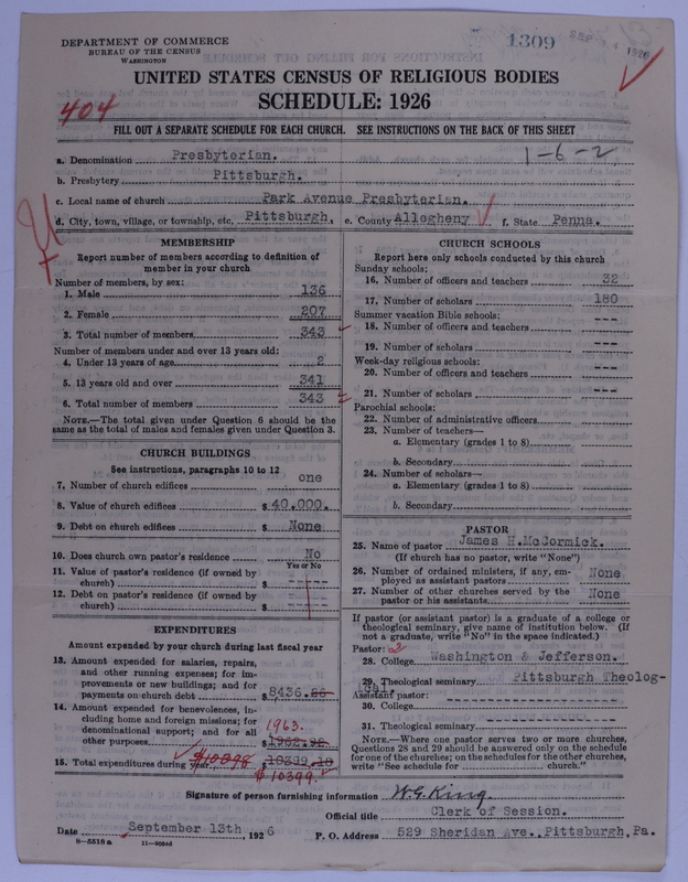 Scan of Presbyterian Church in the United States of America: 1309