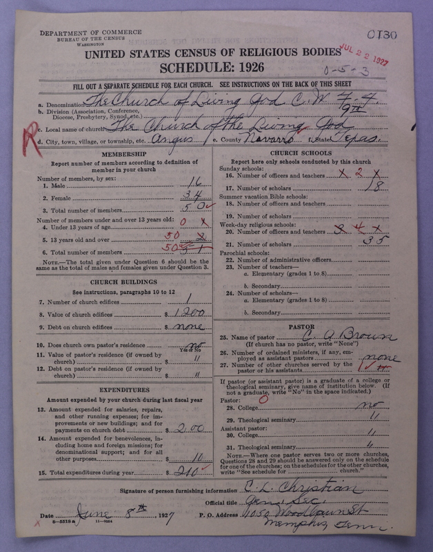 Scan of Church of the Living God, Christian Workers for Fellowship: 130