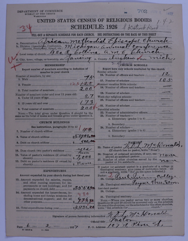 Scan of African Methodist Episcopal Church: 702