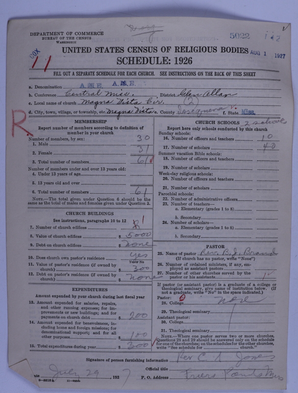 Scan of African Methodist Episcopal Church: 5022
