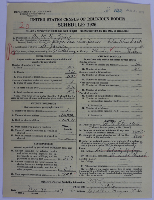 Scan of African Methodist Episcopal Zion Church: 532