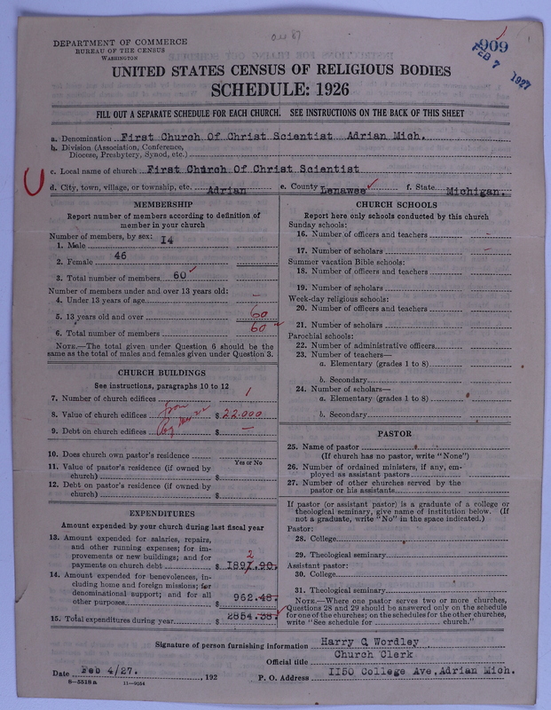 Scan of Church of Christ, Scientist: 909