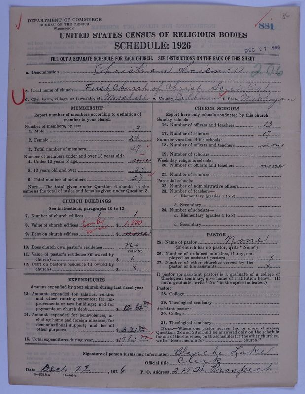 Scan of Church of Christ, Scientist: 881