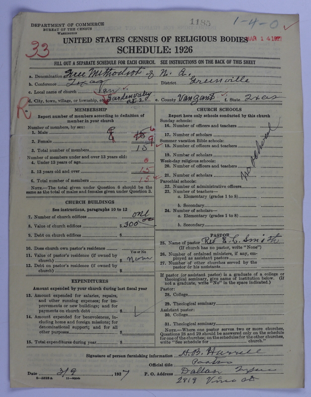 Scan of Free Methodist Church of North America: 1185