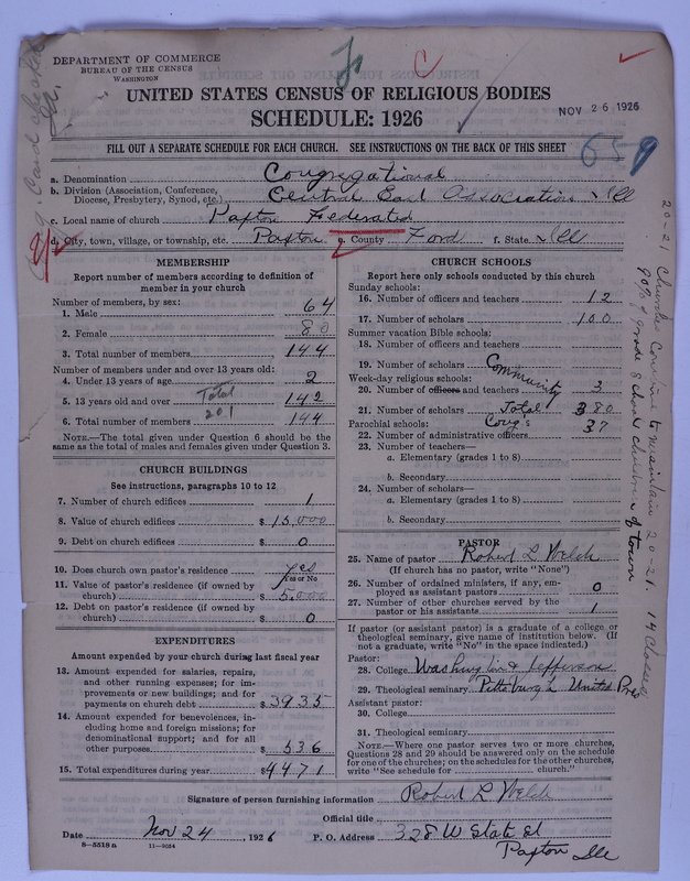 Scan of Federated Churches: