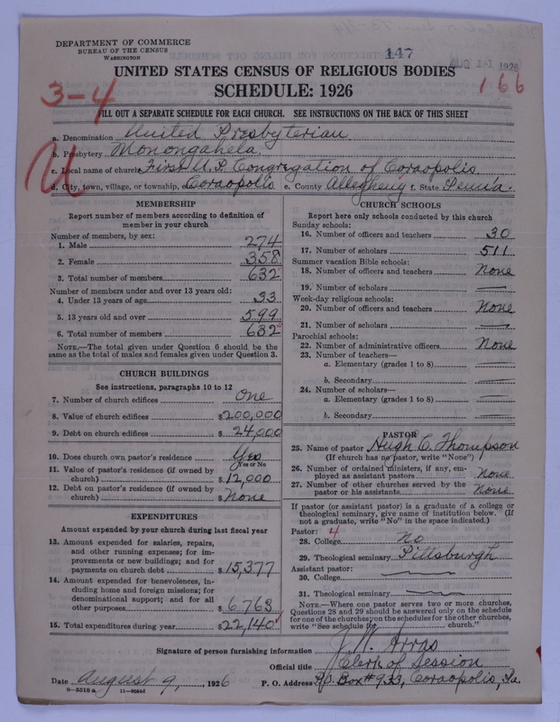Scan of United Presbyterian Church of North America: 147