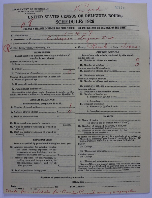 Scan of Colored Methodist Episcopal Church: 2410