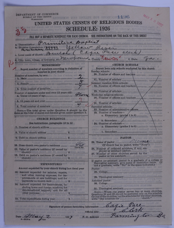 Scan of Primitive Baptists: 1196