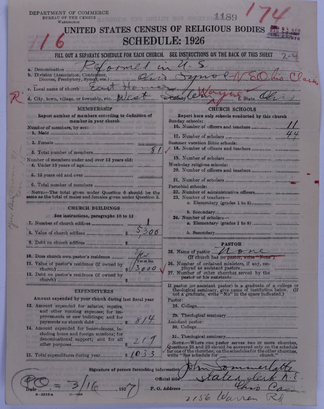 Scan of Reformed Church in the United States: 1189