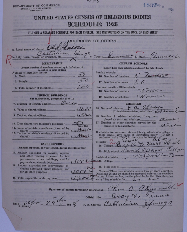 Scan of Churches of Christ: 1839