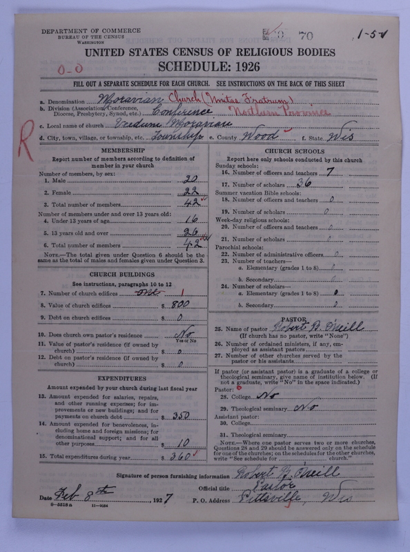 Scan of Moravian Church in America: 70