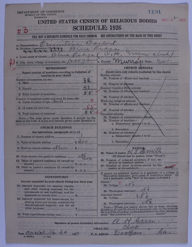 Scan of Primitive Baptists: 1191