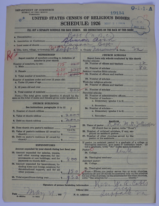Scan of Negro Baptists: 19154