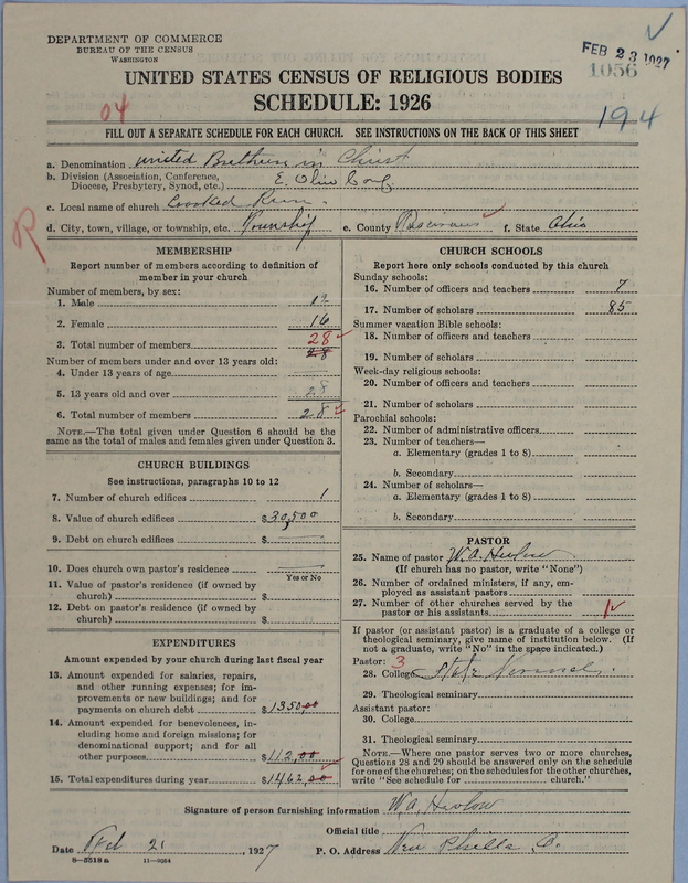Scan of Church of the United Brethren in Christ: 1056