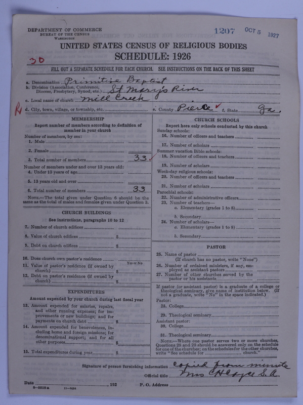 Scan of Primitive Baptists: 1207