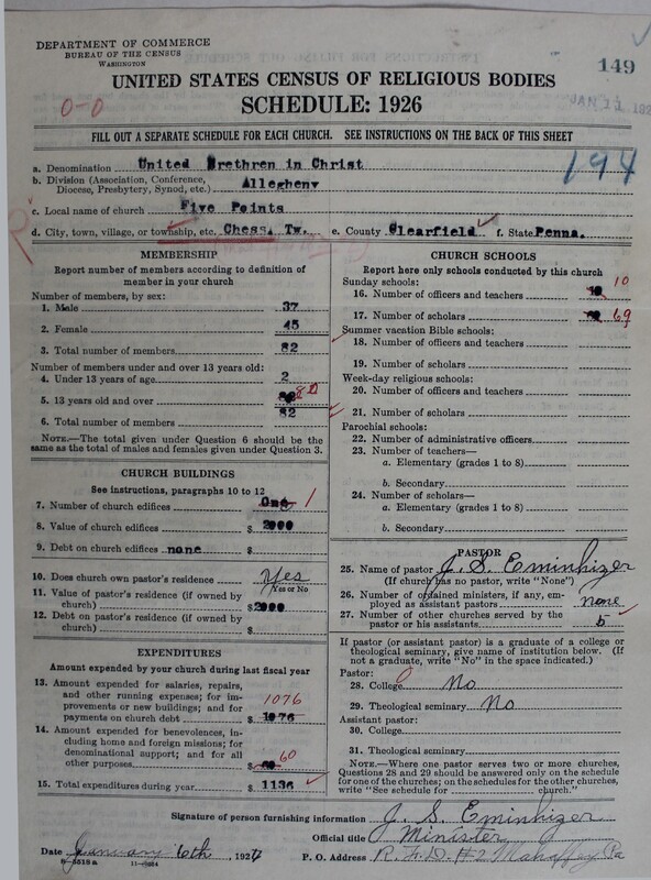 Scan of Church of the United Brethren in Christ: 149