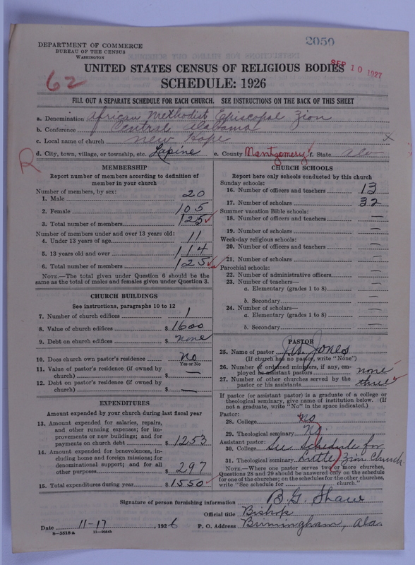 Scan of African Methodist Episcopal Zion Church: 2050
