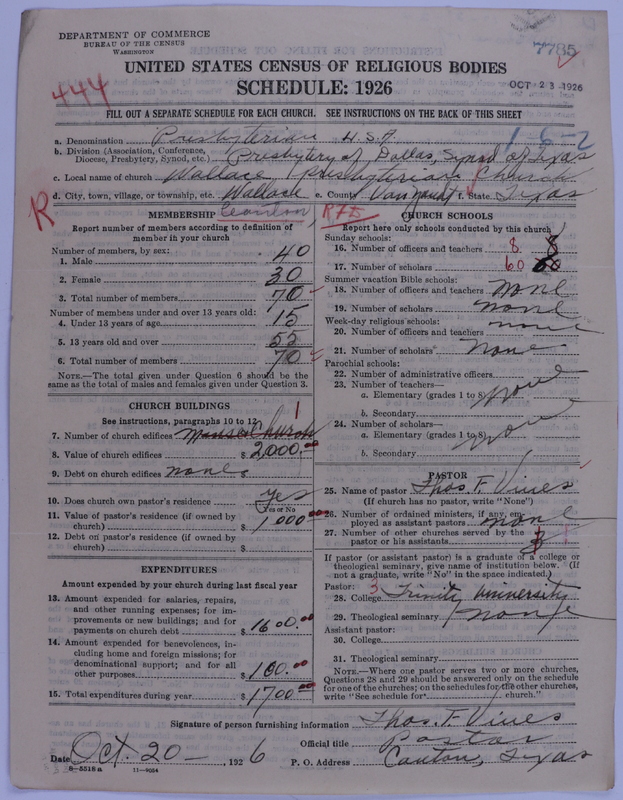 Scan of Presbyterian Church in the United States of America: 7785