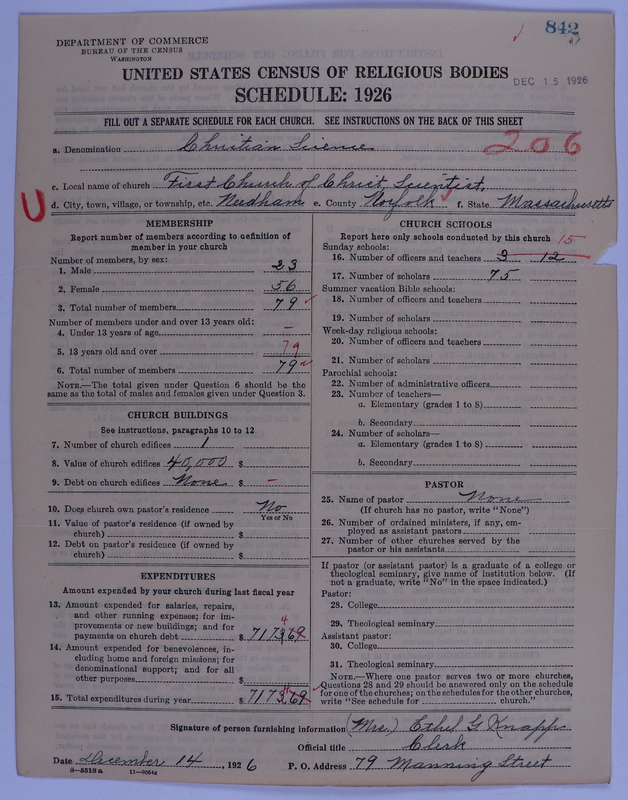 Scan of Church of Christ, Scientist: 842
