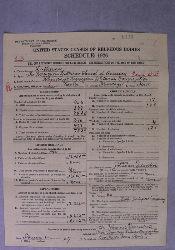 Scan of Norwegian Lutheran Church of America: 1333