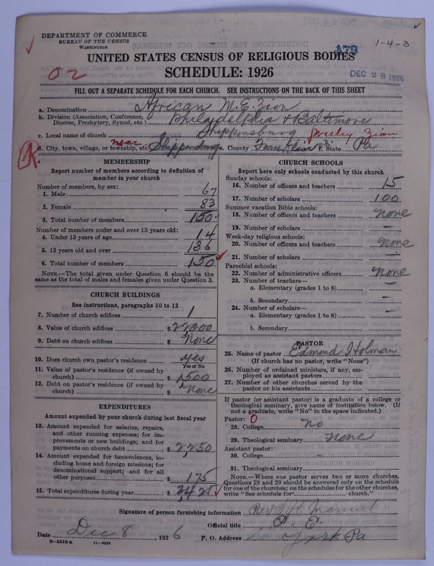 Scan of African Methodist Episcopal Zion Church: 179