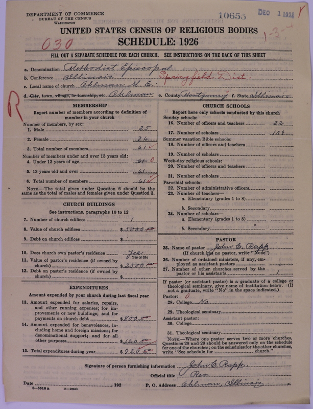 Scan of Methodist Episcopal Church: 10655
