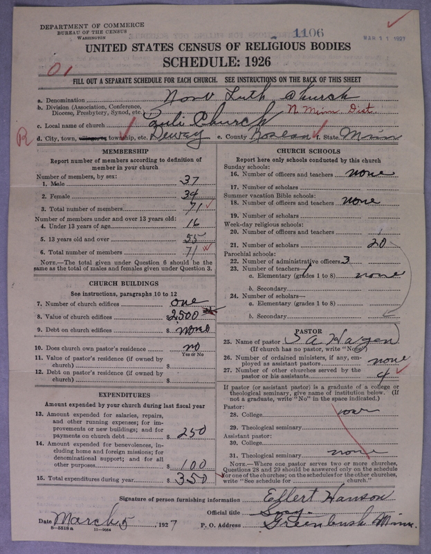 Scan of Norwegian Lutheran Church of America: 1106