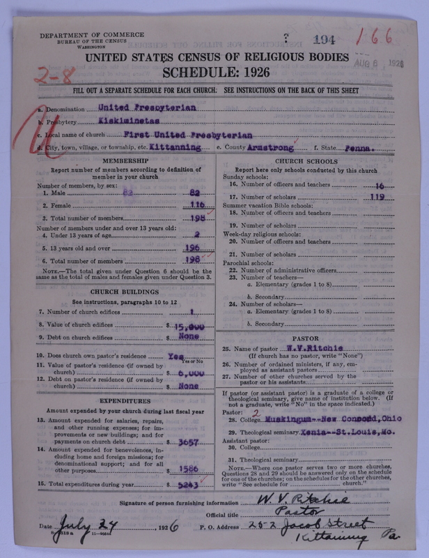 Scan of United Presbyterian Church of North America: 194