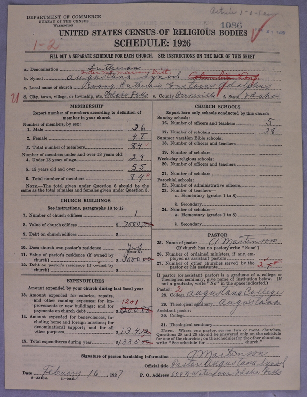 Scan of Evangelical Lutheran Augustana Synod of North America: 1086