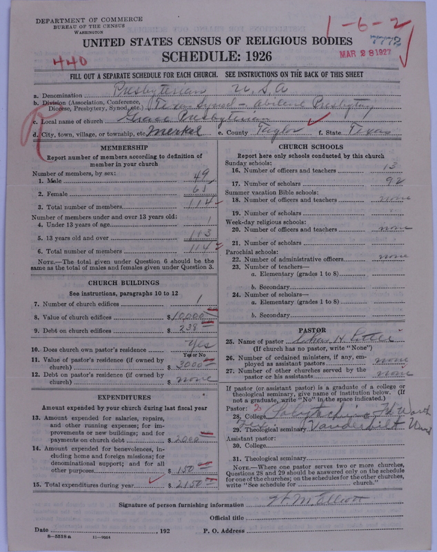Scan of Presbyterian Church in the United States of America: 7772