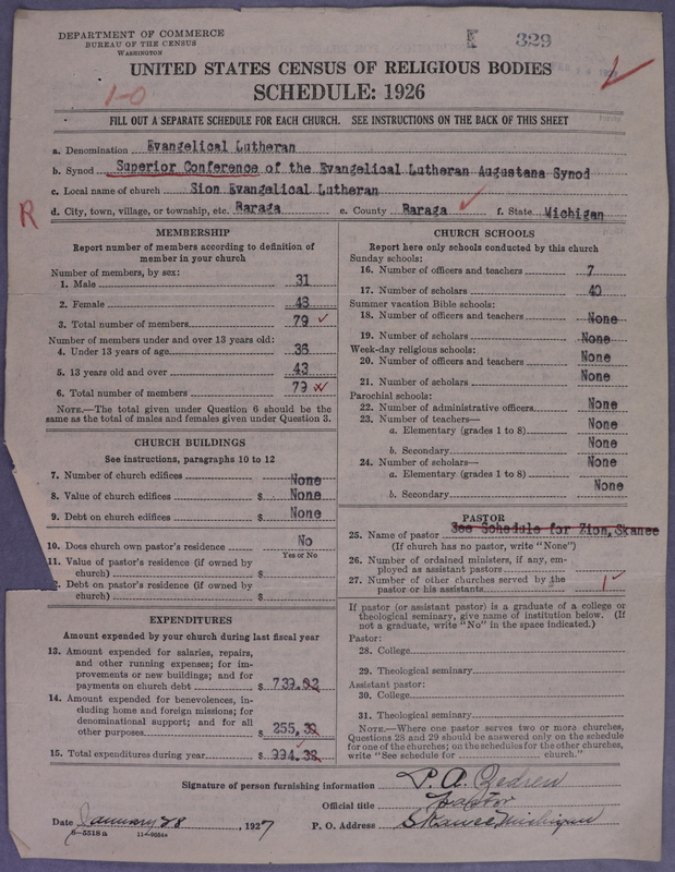 Scan of Evangelical Lutheran Augustana Synod of North America: 329