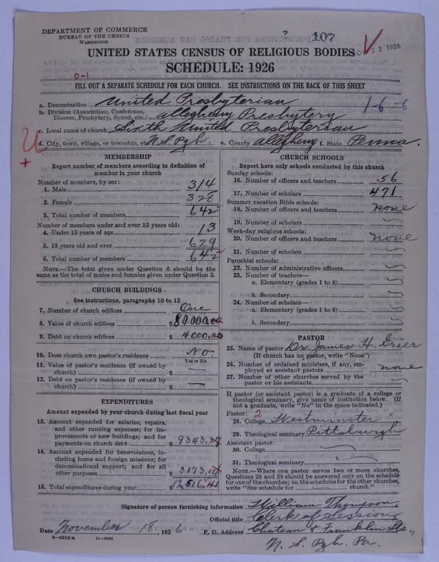 Scan of United Presbyterian Church of North America: 107