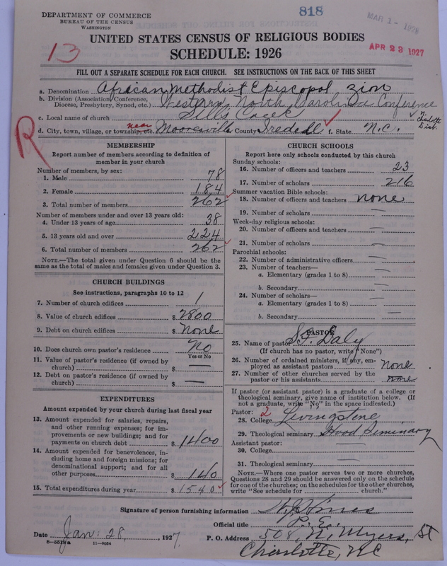 Scan of African Methodist Episcopal Zion Church: 818