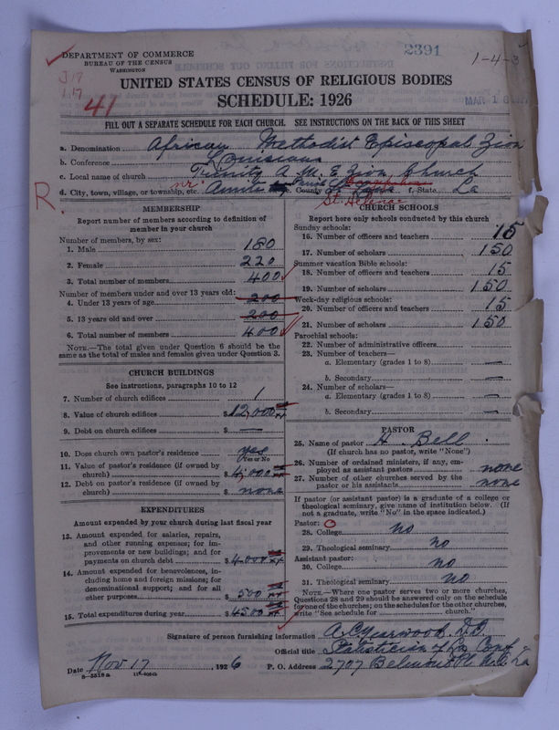 Scan of African Methodist Episcopal Zion Church: 2391