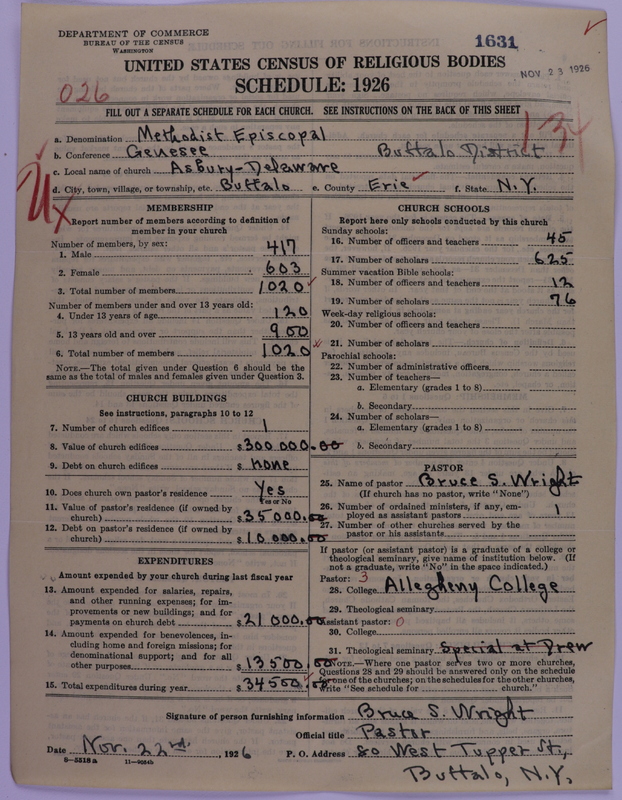 Scan of Methodist Episcopal Church: 1631