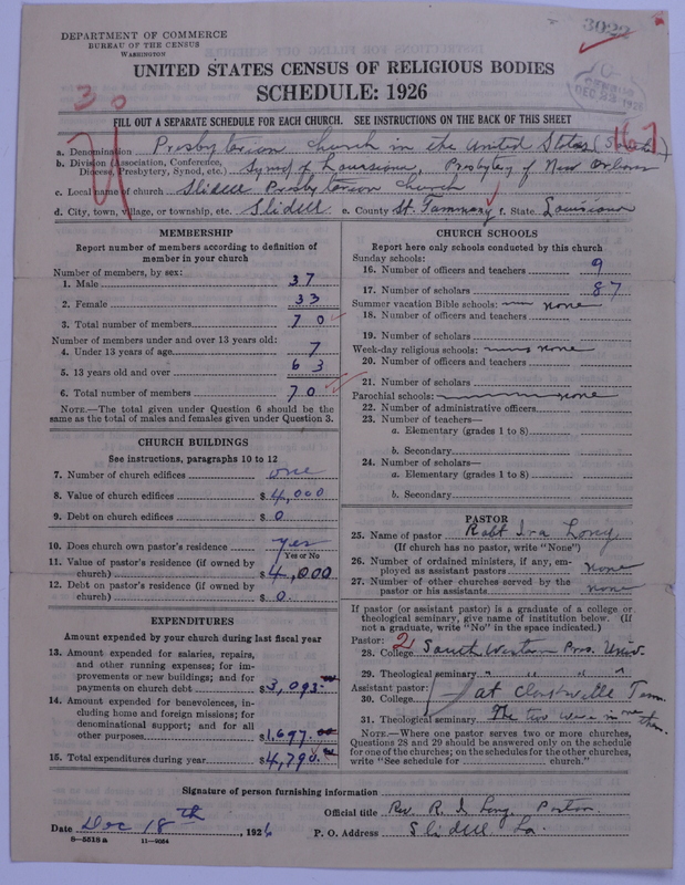 Scan of Presbyterian Church in the United States: 3022